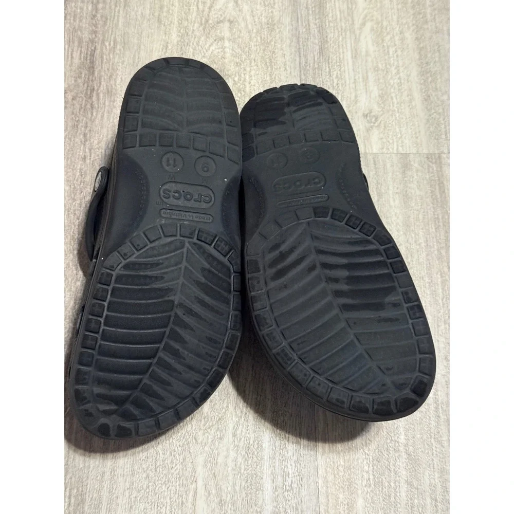 Crocs Baya Clog Mens 9 Womens 11 Black Slip On Comfort Sandal Water Shoe